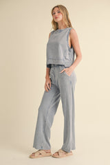 Mineral Wash Sleeveless Top | Mixtshop LLC