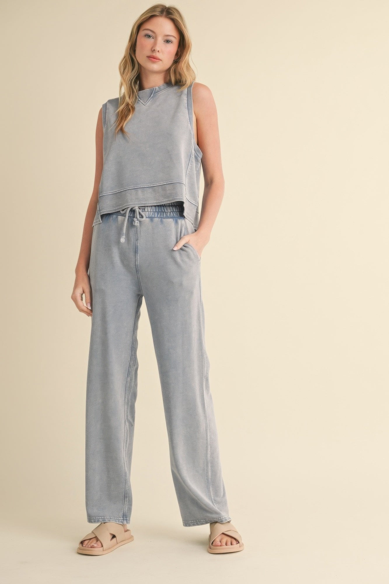 Mineral Wash Sleeveless Top | Mixtshop LLC