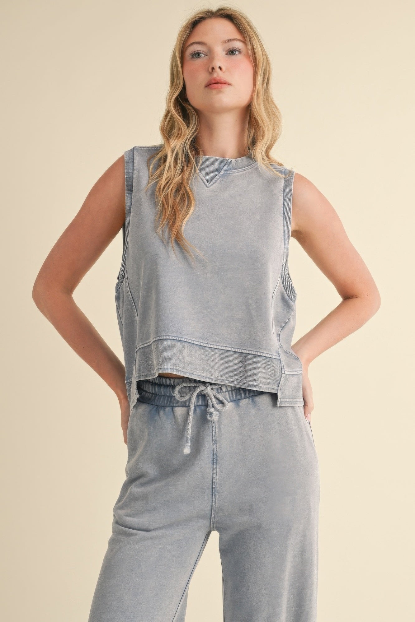 Mineral Wash Sleeveless Top | Mixtshop LLC