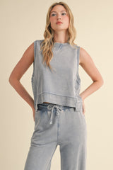 Mineral Wash Sleeveless Top | Mixtshop LLC