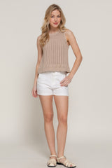 Sleeveless Crochet Spring Sweater | Mixtshop LLC
