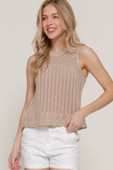 Sleeveless Crochet Spring Sweater | Mixtshop LLC