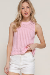 Sleeveless Crochet Spring Sweater | Mixtshop LLC