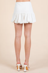 Thick Banded Tie Detail Ballon Mini Skirt | Mixtshop LLC