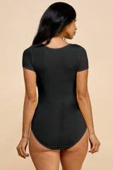 Short Sleeve V-neck Basic Bodysuit | Mixtshop LLC