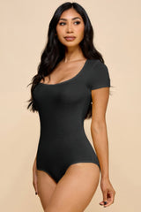 Short Sleeve V-neck Basic Bodysuit | Mixtshop LLC