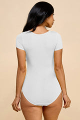 Short Sleeve V-neck Basic Bodysuit | Mixtshop LLC