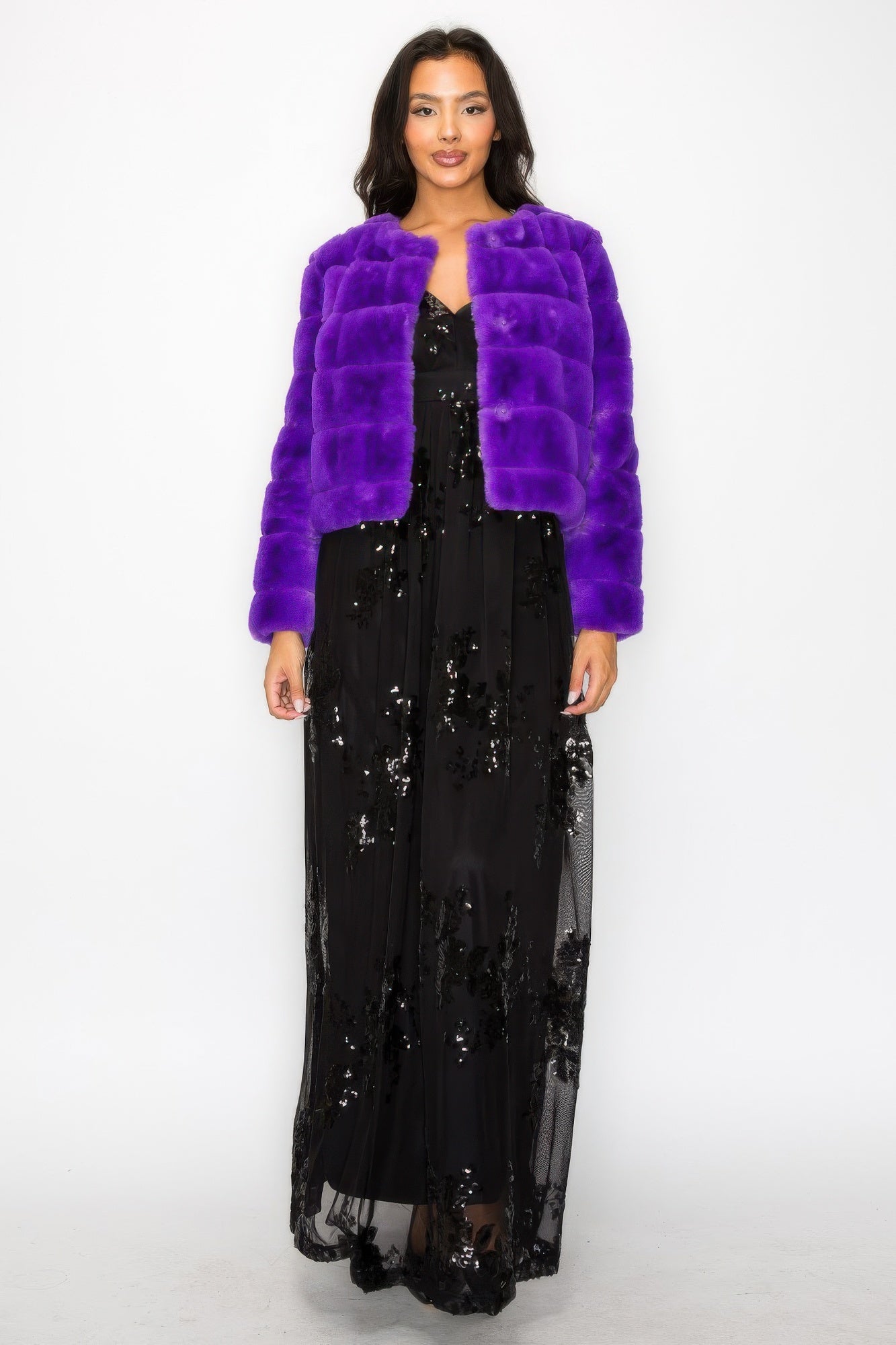 Faux Fur Buttoned Quilted Jacket | Mixtshop LLC