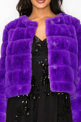 Faux Fur Buttoned Quilted Jacket | Mixtshop LLC