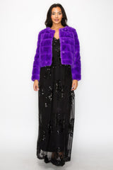 Faux Fur Buttoned Quilted Jacket | Mixtshop LLC