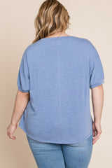 Plus Size Neon Animal Print Contrast Casual Top | Mixtshop LLC