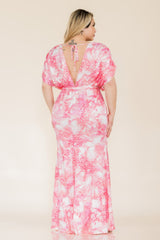 Printed Venesia Tie Waist Mermaid Maxi Dress | Mixtshop LLC