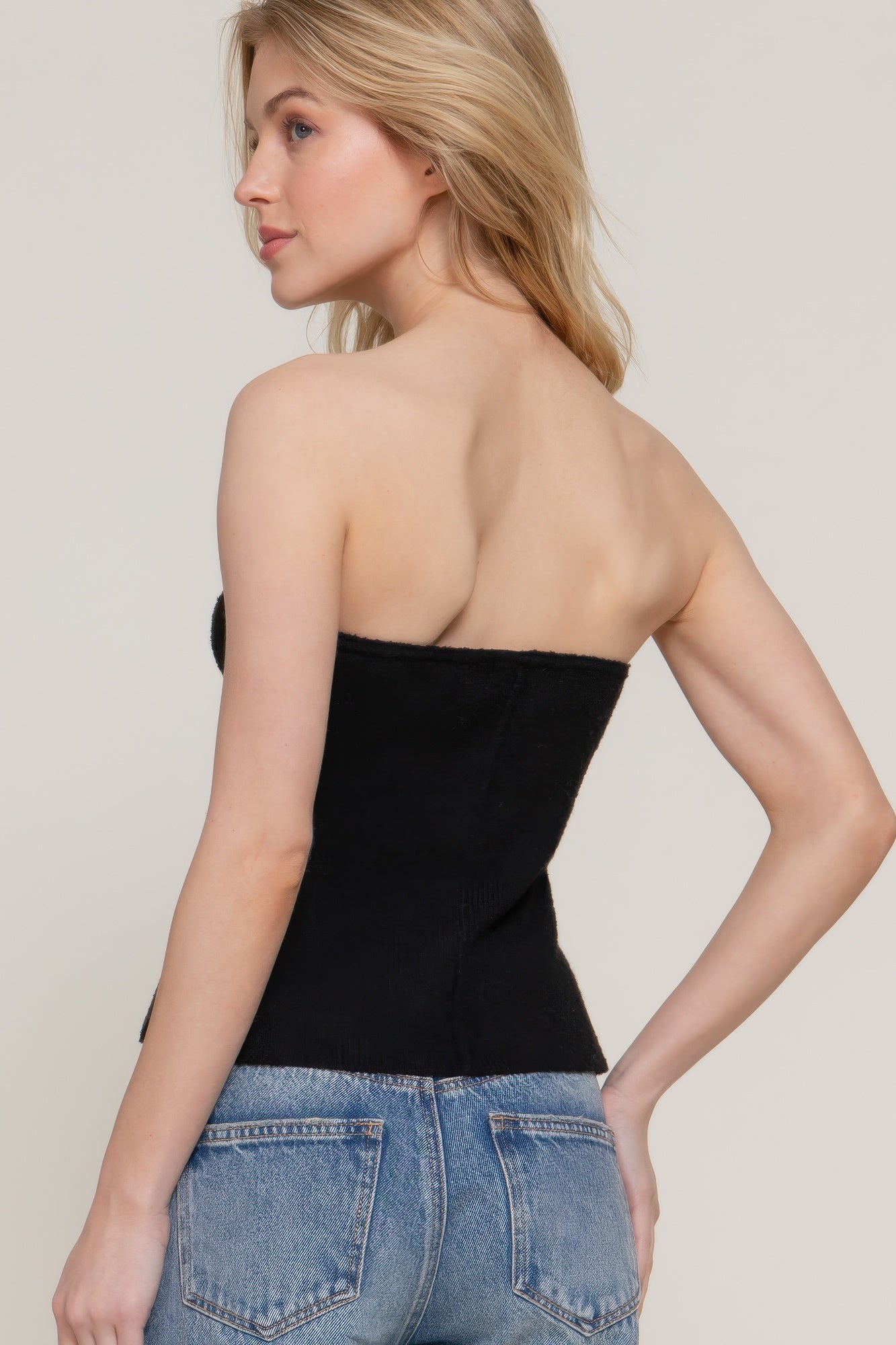 Button Down Tube Spring Sweater | Mixtshop LLC