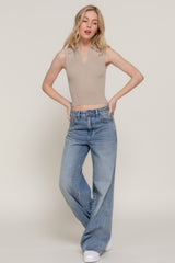 Sleeveless Polo Spring Sweater | Mixtshop LLC