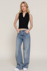 Sleeveless Polo Spring Sweater | Mixtshop LLC