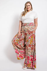 Flare Wide Leg And Waist Smocked Pants With Side Pocket | Mixtshop LLC