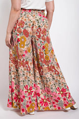 Flare Wide Leg And Waist Smocked Pants With Side Pocket | Mixtshop LLC