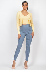 Crop Tank Top & Cardigan Sweater Set | Mixtshop LLC