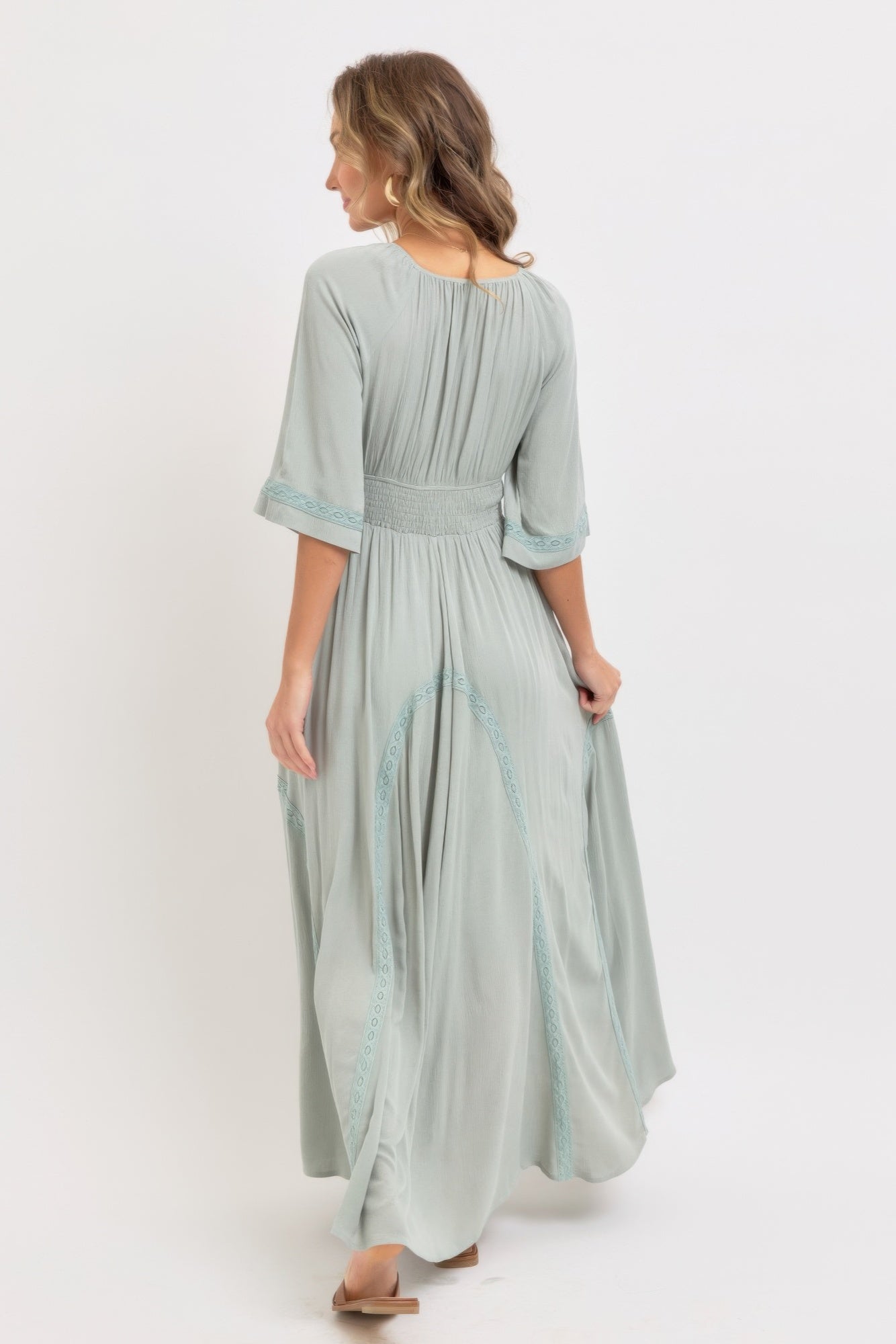 Romantic Flowy Maxi Dress | Mixtshop LLC