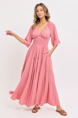 Romantic Flowy Maxi Dress | Mixtshop LLC