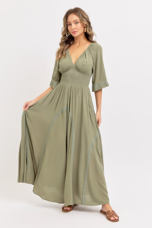 Romantic Flowy Maxi Dress | Mixtshop LLC