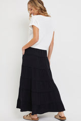 Cotton Gauze Tiered Maxi Skirt | Mixtshop LLC