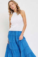 Cotton Gauze Tiered Maxi Skirt | Mixtshop LLC