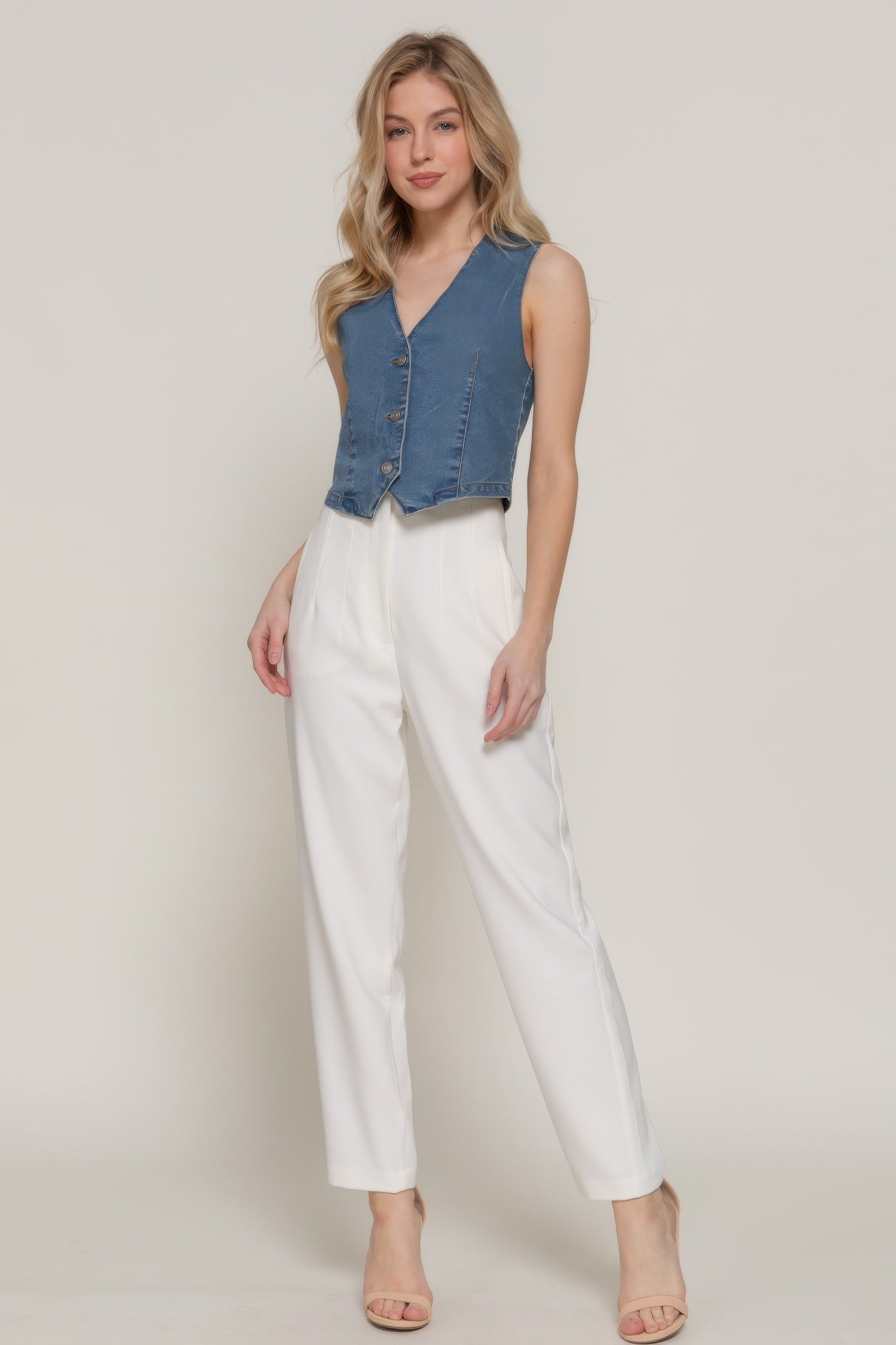 Stretch Denim Vest | Mixtshop LLC