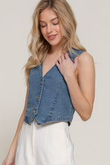 Stretch Denim Vest | Mixtshop LLC