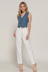 Stretch Denim Vest | Mixtshop LLC