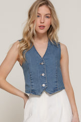 Stretch Denim Vest | Mixtshop LLC