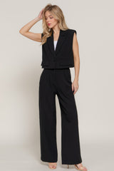 Lapel Collar W/shoulder Pads Vest | Mixtshop LLC