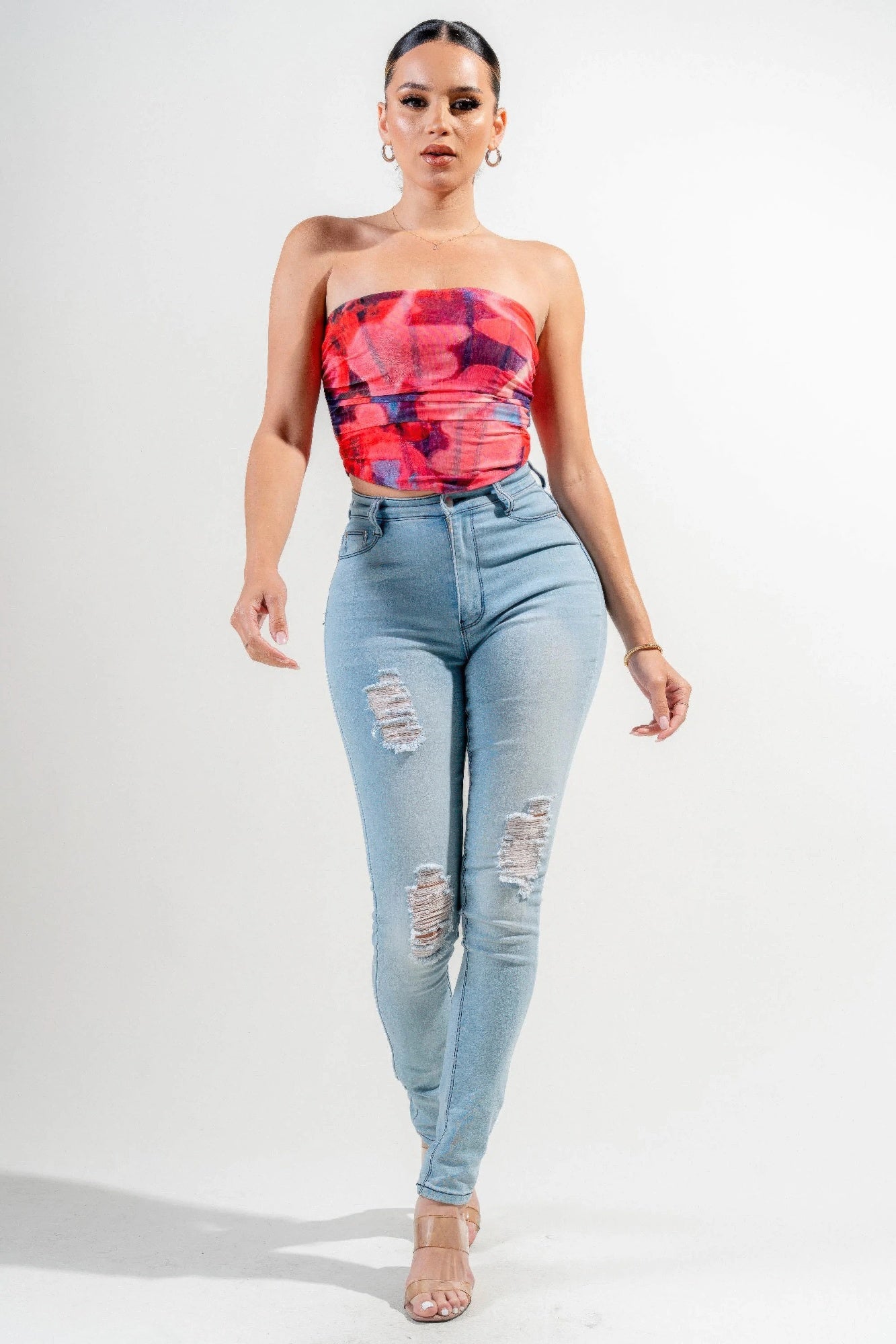 Mesh Print Top | Mixtshop LLC