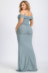 Plus Off Shoulder Party Maxi Dress | Mixtshop LLC