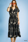 Tropical Breeze Embroidered Midi Dress | Mixtshop LLC