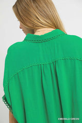 Fresh Flair Scallop Trim Blouse | Mixtshop LLC