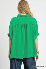Fresh Flair Scallop Trim Blouse | Mixtshop LLC