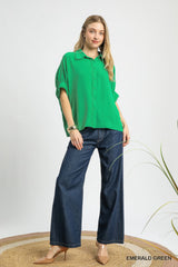 Fresh Flair Scallop Trim Blouse | Mixtshop LLC