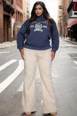 Plus Size Graphic Kangaroo Pocket Drawstring Hoodie | Mixtshop LLC