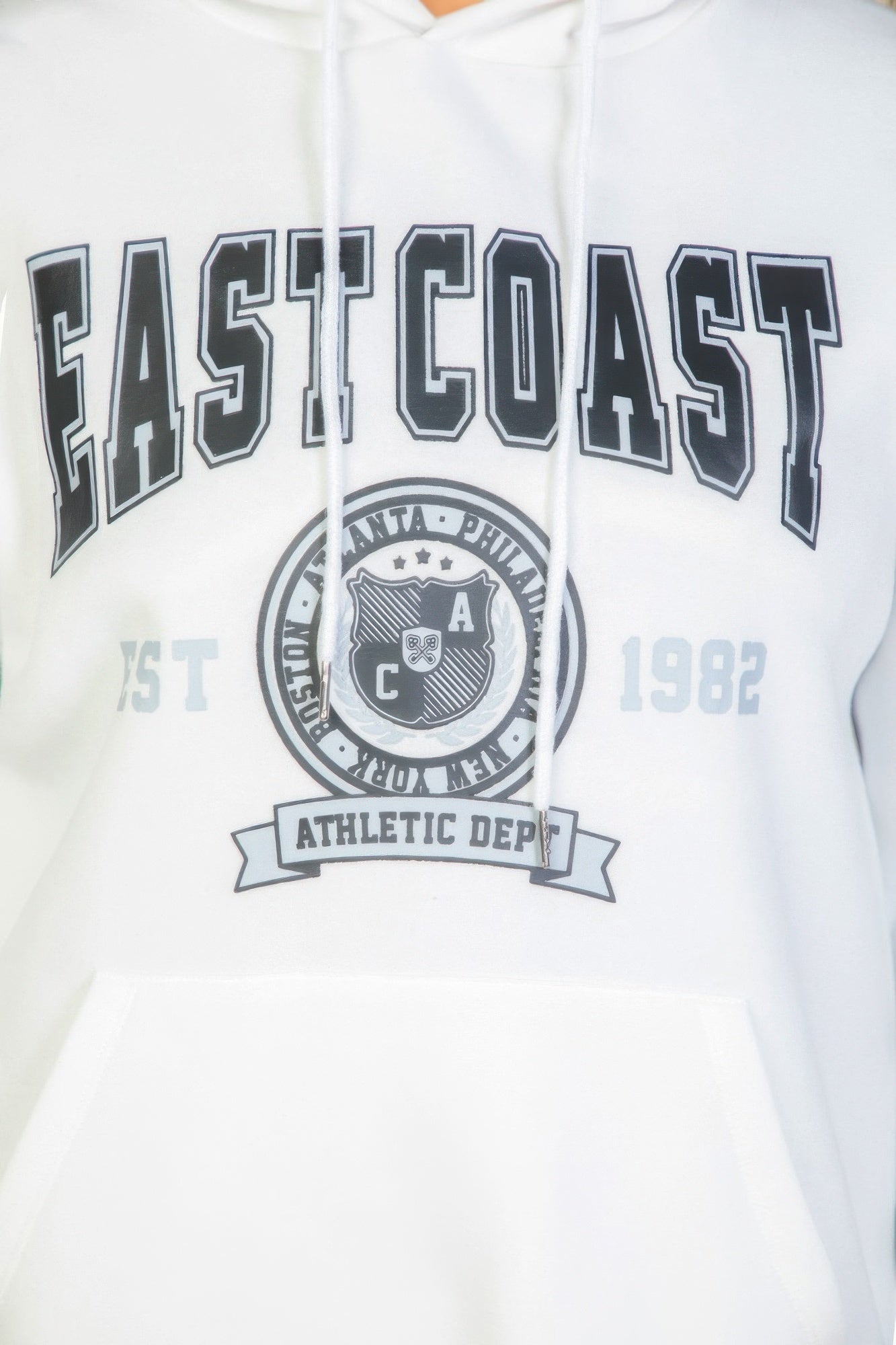 Plus Size Graphic Kangaroo Pocket Drawstring Hoodie | Mixtshop LLC