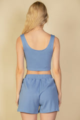 Crop Tank Top And Shorts Set | Mixtshop LLC