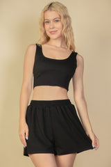 Crop Tank Top And Shorts Set | Mixtshop LLC
