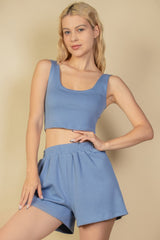 Crop Tank Top And Shorts Set | Mixtshop LLC