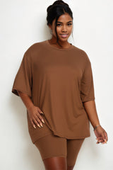 Plus Size Loose Fit Top & Biker Shorts Set | Mixtshop LLC