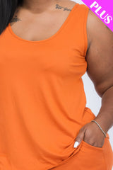 Plus Comfy Tank Top & Shorts Set | Mixtshop LLC