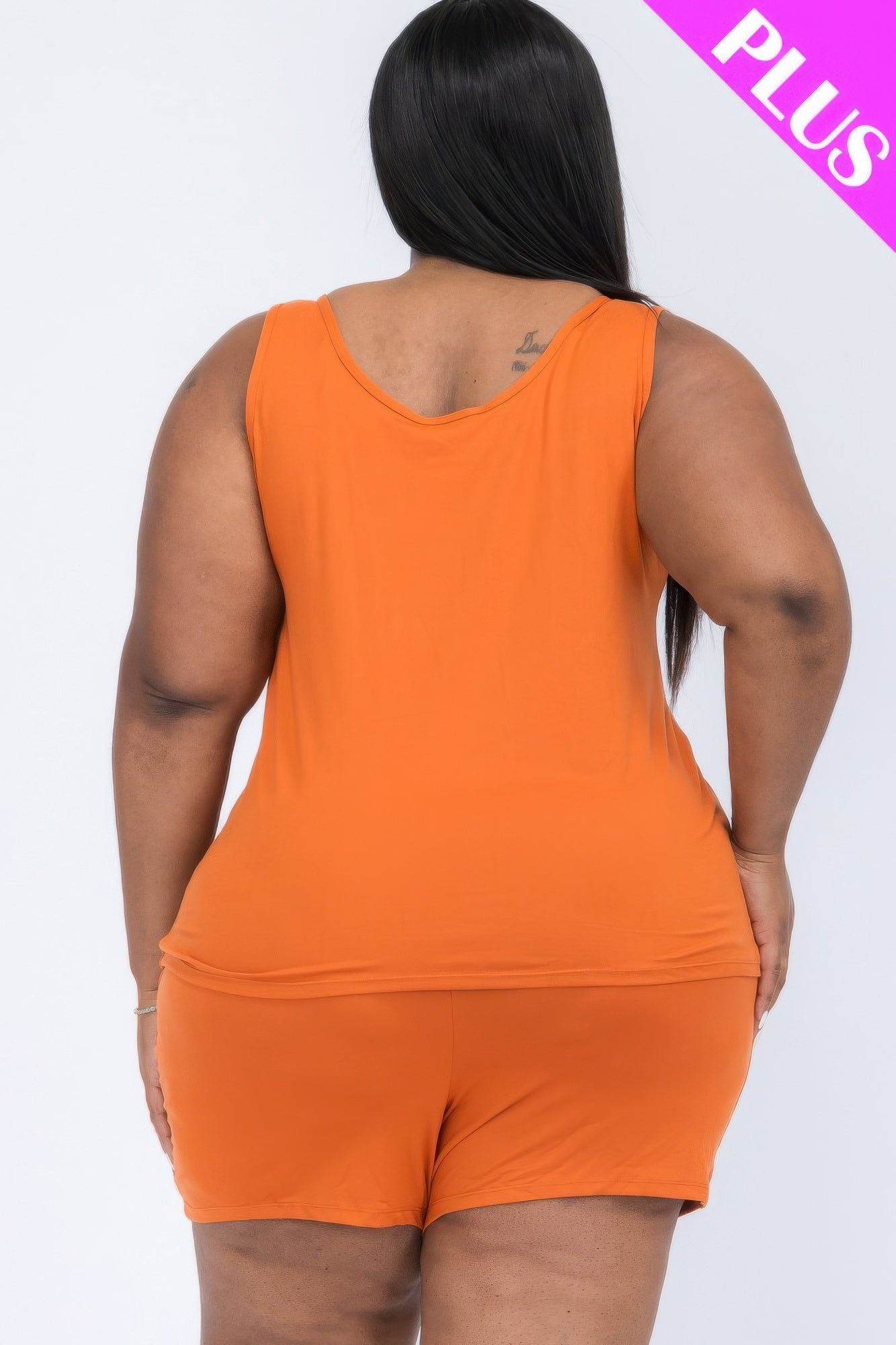 Plus Comfy Tank Top & Shorts Set | Mixtshop LLC