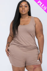 Plus Comfy Tank Top & Shorts Set | Mixtshop LLC