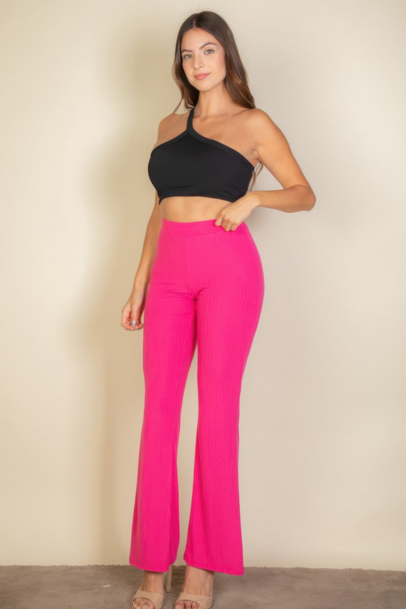 One Shoulder Ribbed Cropped Top | Mixtshop LLC