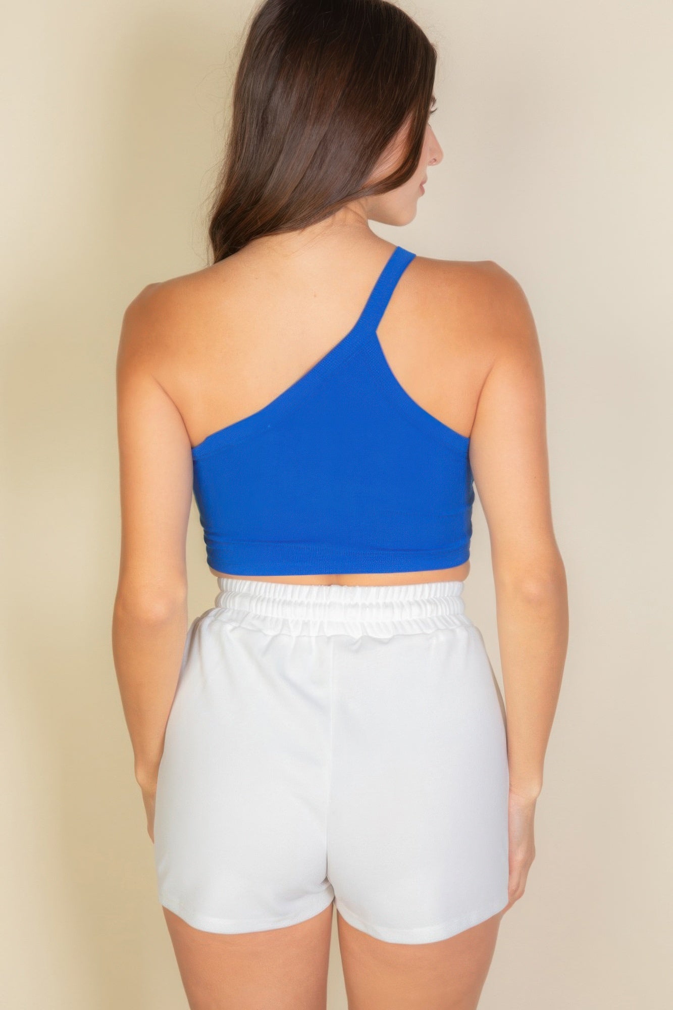 One Shoulder Ribbed Cropped Top | Mixtshop LLC
