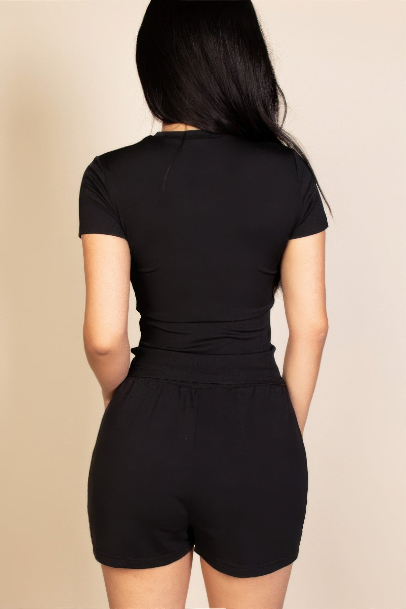 Ribbed Round Neck Short Sleeve Top | Mixtshop LLC